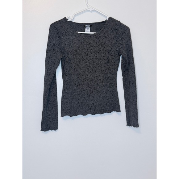 TRUCE Other - Truce Nordstrom Popcorn‎ Texture Long Sleeve Top Charcoal Gray Kids XL 16